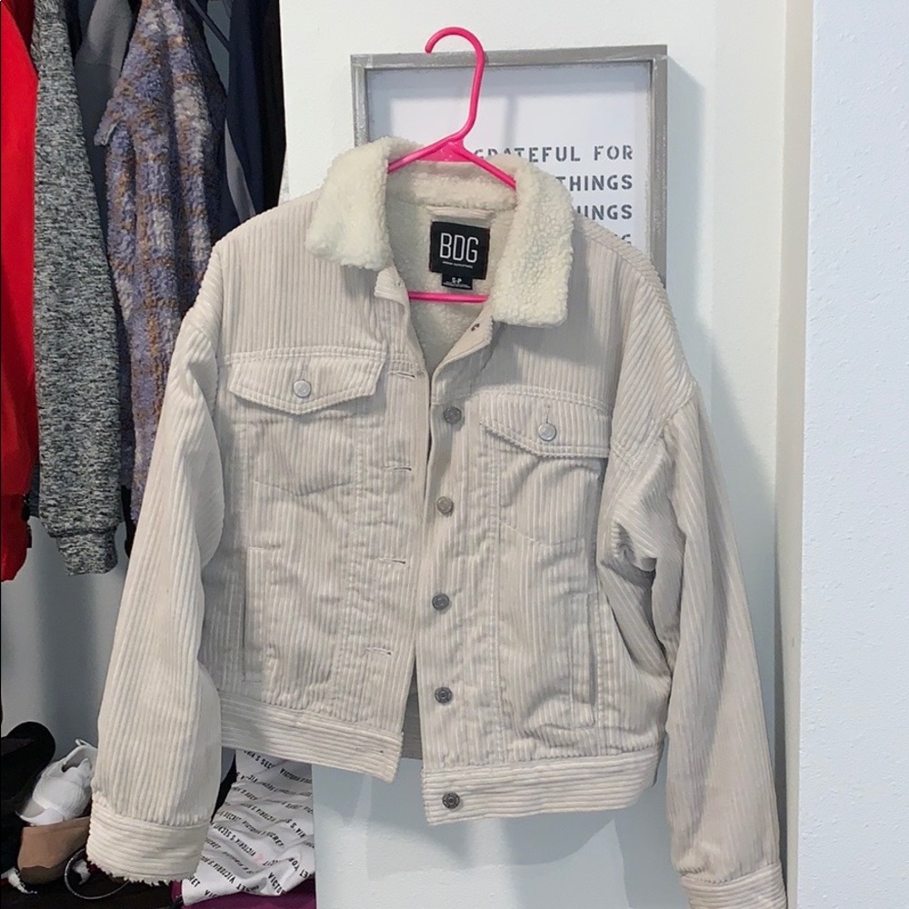 Off White Urban Corduroy Sherpa Jacket